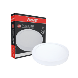 Plafon Led Avant Pop Sobrepor Redondo 24w 6500k Bivolt 30cm