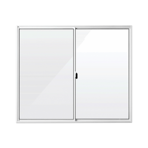 Janela De Correr Alumínio 2 Folhas Com Vidro 100x100cm Esquadria Facil