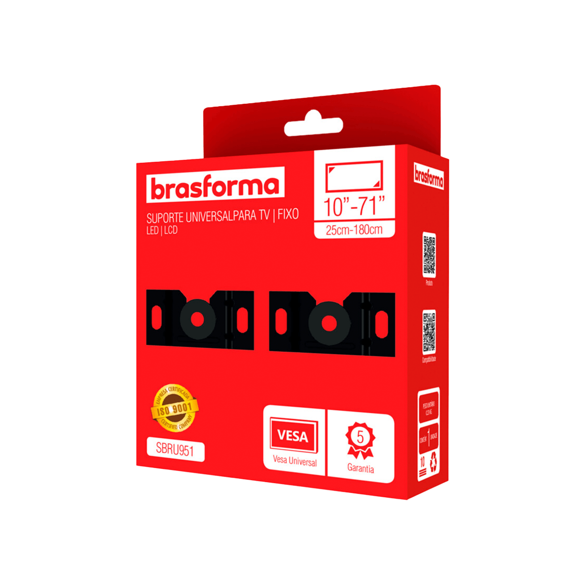 Suporte para Tv de 10'' a 85'' Preto - Brasforma