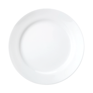 Prato Raso De Porcelana Branco Ndi Redondo 24 Cm Diâmetro