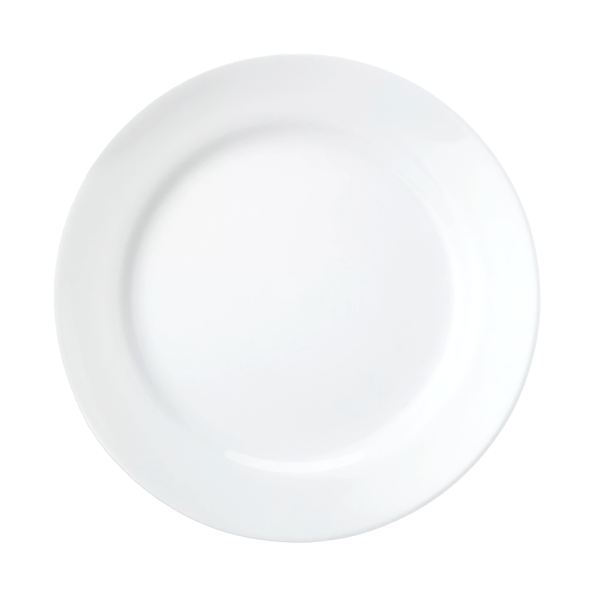 Prato Raso De Porcelana Branco Ndi Redondo 24 Cm Diâmetro