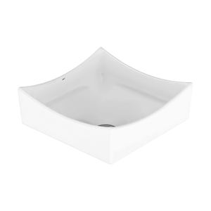 Cuba De Apoio Japi Ravena Quadrada 34,5cm Cerâmica Branca