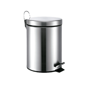 Lixeira Em Aço Inox Mak-Inox 5 Litros Com Pedal Cromada