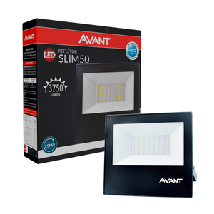 Refletor Led Avant Slim 50w 6500k Luz Branca Resistente Água