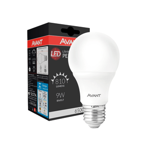 Lâmpada De Led Avant Pera E27 Bivolt 9w Luz Branca 6500k