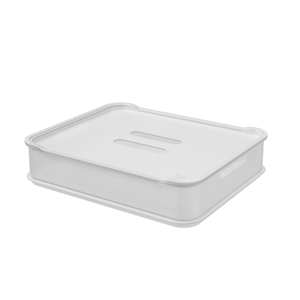 Cesta Organizadora Fit Brinox Maxi Com Tampa 38cm Branco