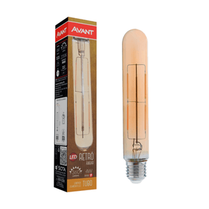 Lâmpada Led Avant Tubo T32 Retrô 4w E27 Luz Âmbar 2200k Biv
