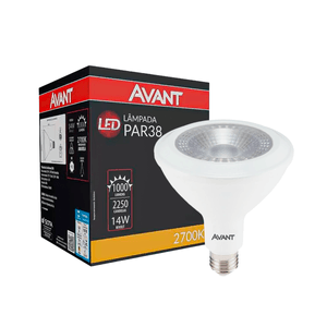 Lâmpada De Led Par38 Avant Amarelo Base E27 2700k Bivolt 14w