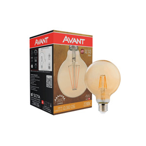 Lâmpada Led Avant Retrô Base E27 4w Luz Âmbar 2200k Bivolt