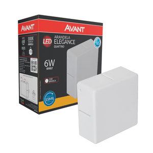 Arandela Led Avant Elegance Quattro 6w 3000k Luz Amarela
