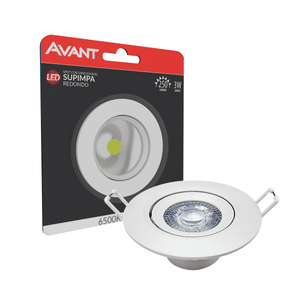 Spot De Led Avant Supimpa Redondo 3w 6500k 7cm Bivolt