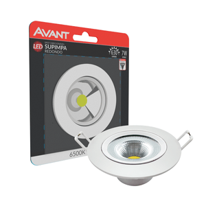 Spot Led Avant Redondo De Embutir 7w  Luz Branco Frio 6500k