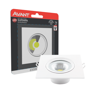 Spot Led Supimpa Avant Quadrado 7w Branco 6500k Bivolt