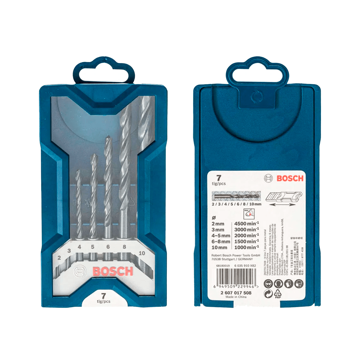 Jogo De Brocas Bosch Mini X-Line Com 7 Peças Para Metal