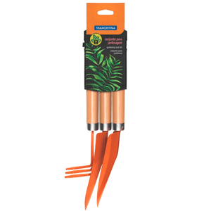 Conjunto Para Jardinagem Tramontina 3 Peças Cabo De Madeira