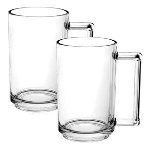 Jogo De 2 Canecas De Vidro Fullfit Berlin 330ml Transparente