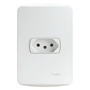 Conjunto Tomada Schneider Bossa 2p+t 10a 250v Polar/Branco