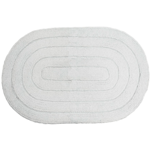 Tapete Para Banheiro Allegro Branco Oval 40cm X 60cm