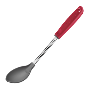 Colher De Arroz Tramontina Utilitá Nylon Com Cabo Vermelho