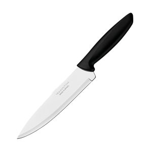 Faca Chef Tramontina Plenus 7" Lâmina Em Aço Inox Cabo Preto