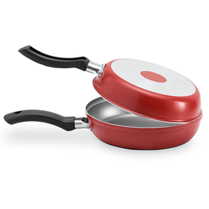 Omeleteira Alumínio Antiaderente Brinox Ruby 16cm Vermelho