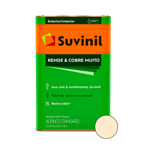 Tinta Acrílica Suvinil Rende & Cobre Muito Fosco Palha 18l