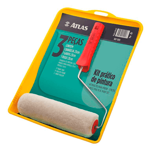 Kit Pintura Prático Atlas 3 Peças Bandeja E Rolo 23cm