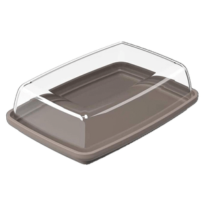 Manteigueira Brinox Retangular Tampa Acrílica Transparente