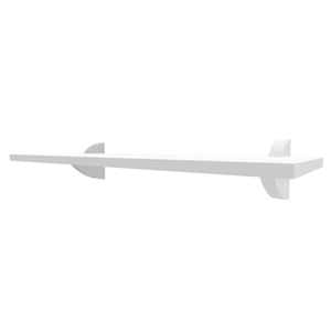 Prateleira Reta Em Mdp Multivisão 20x60 Branco Suporte Clip