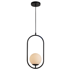 Pendente Avant Perola Arco 1x G45 Preto Fosco 340445806