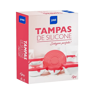 Jogo Com 6 Tampas De Silicone Cores Sortidas Yazi 20318