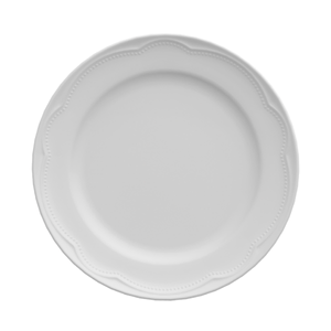 Prato Sobremesa De Porcelana Germer Cottage Branco Ø21cm