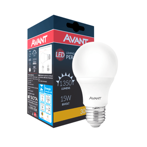 Lâmpada De Led Avant Pera 15w Luz Amarela 3000k Bivolt