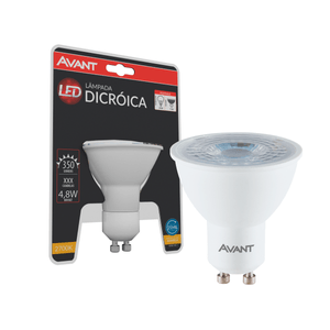 Lâmpada Led Avant Dicróica 4,8w Luz Amarela 2700k Bivolt