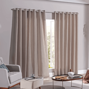 Cortina Bella Janela Matera Taupe 3x1,70m Com Blackout 100%