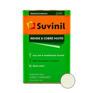 Tinta Acrilica Suvinil Rende E Cobre Mais Fosco Gelo 18l