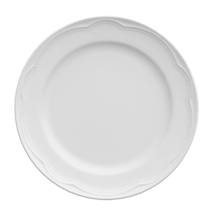 Prato Raso De Porcelana Raso Germer Cottage 26,5cm Branco