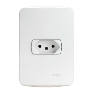 Tomada Schneider Miluz 2 Pinos+tomada 20a 250v Polar/Branco
