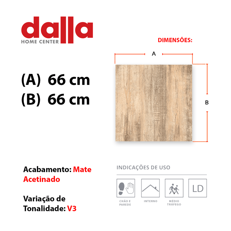 Piso 66x66 Formigres A Saloon Mate Retificado 2,18m²