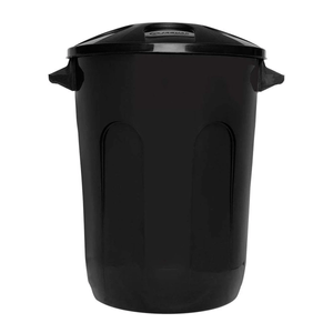 Cesto Fechado Jaguar 30 Litros Com Tampa Preto Eco Nature