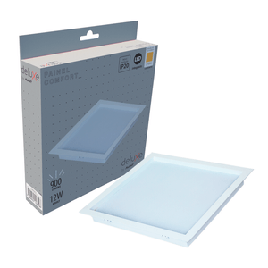 Painel Led Avant Comfort Embutir Quadrado 12w Amarelo 2700k