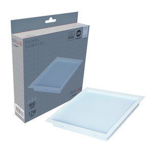 Painel Comfort Recuado Quadrado Embutir Avant 12w 6500k
