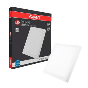 Painel Led Avant Sobrepor Quadrado 30w 6500k Luz Branca 40cm