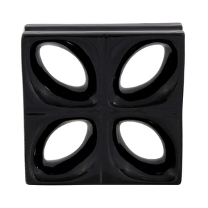 Tijolo Vazado 25x25x8 Folha Preto