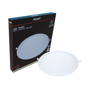 Painel Led Avant Embutir Redondo 24w 4000k Neutro 30cm