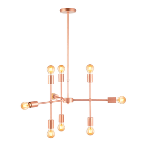 Luminária Pendente Avant Hash Aço 9xe27 Cobre