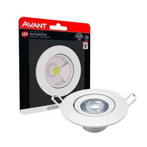 Spot Led Embutir Redondo Avant 6500k 5w Luz Branca Biv