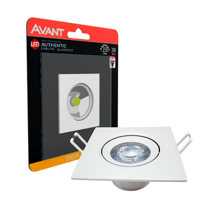 Spot Led Embutir Quadrado Avant 3000k 3w Luz Amarela Biv