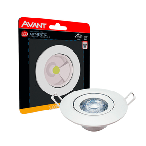 Spot Led Embutir Redondo Avant 3000k 3w Luz Amarela Bivolt