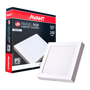 Painel Led Avant Pop Sobrepor Quadrado 24w Branco 6500k Ps